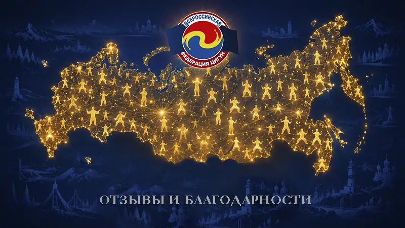 Интерактивная карта регионов на странице отзывов и благодарностей Всероссийской Федерации Оздоровительного Цигун